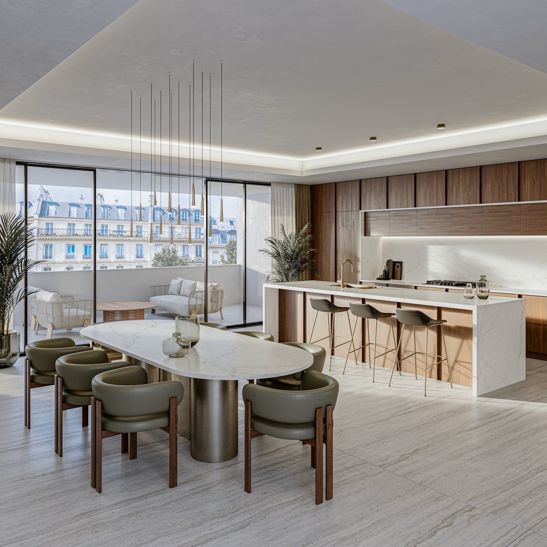 Réalisation n°4 du plan de travail Blanc Élysée en Quartz Silestone