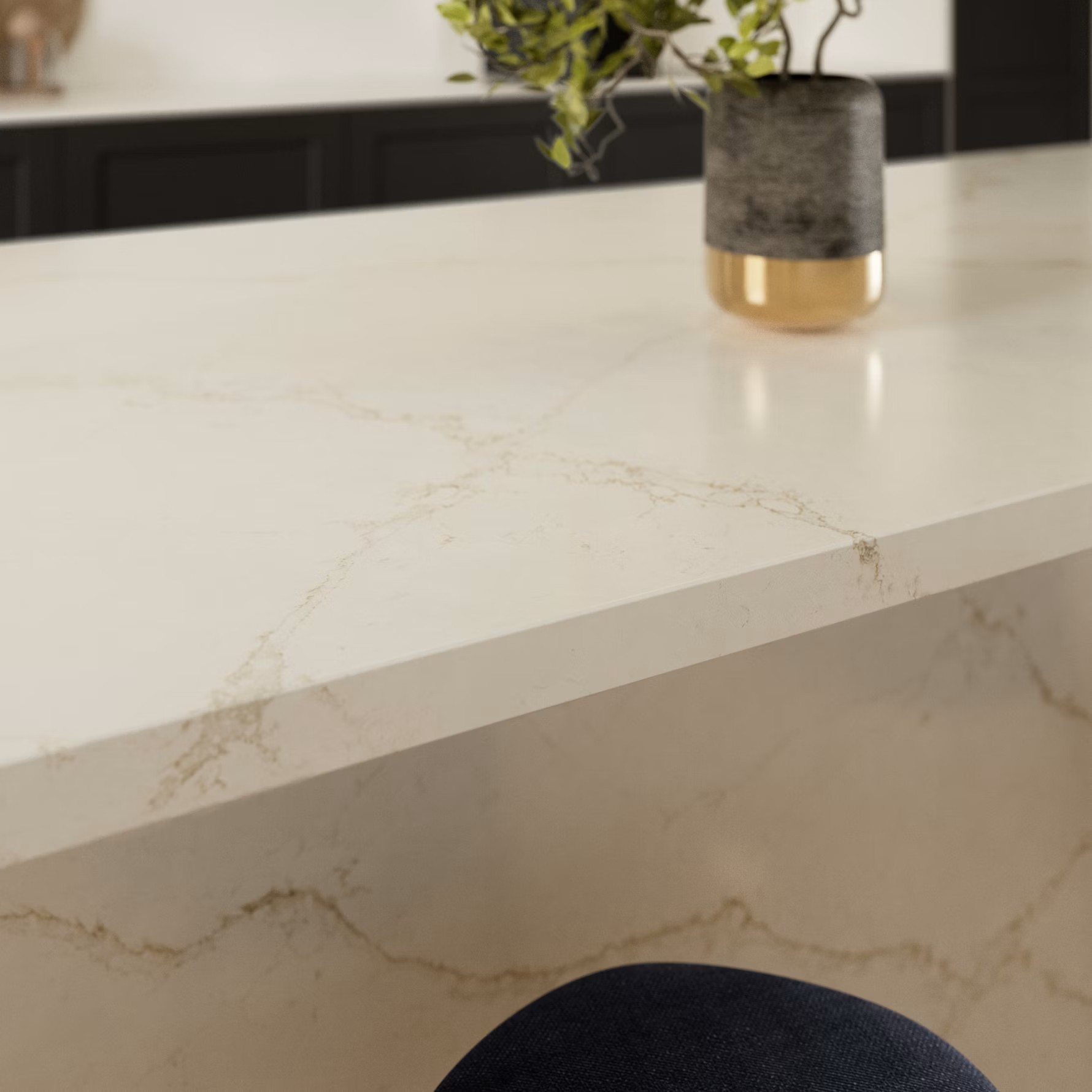 Réalisation n°7 du plan de travail Blanc Élysée en Quartz Silestone