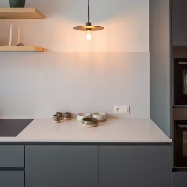 Réalisation n°2 du plan de travail Blanco Norte 14 en Quartz Silestone