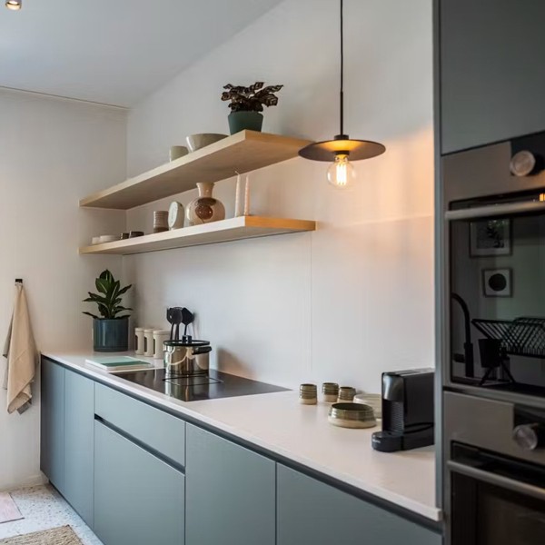 Réalisation n°3 du plan de travail Blanco Norte 14 en Quartz Silestone