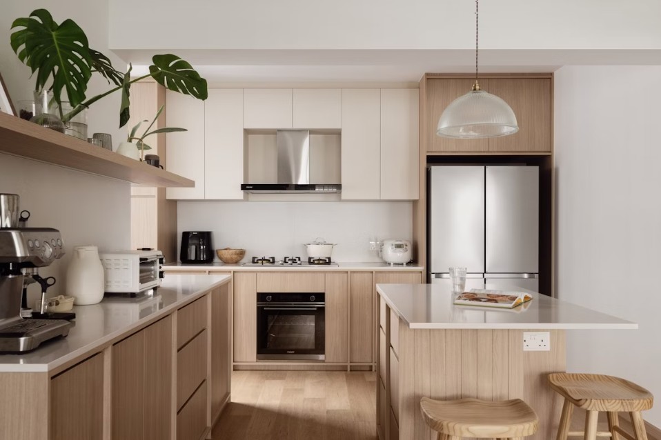Réalisation n°5 du plan de travail Blanco Norte 14 en Quartz Silestone