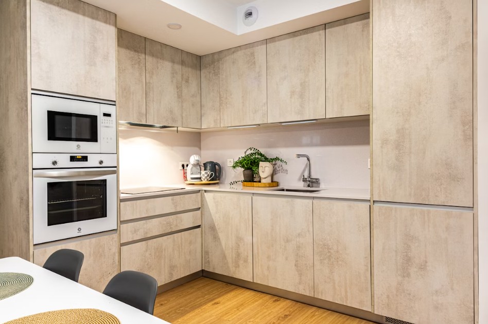 Réalisation n°7 du plan de travail Blanco Norte 14 en Quartz Silestone
