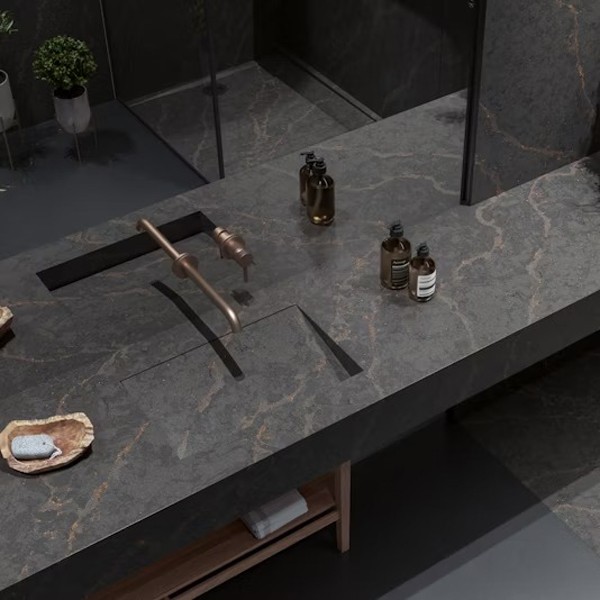 Réalisation n°3 du plan de travail Bohemian Flame en Quartz Silestone