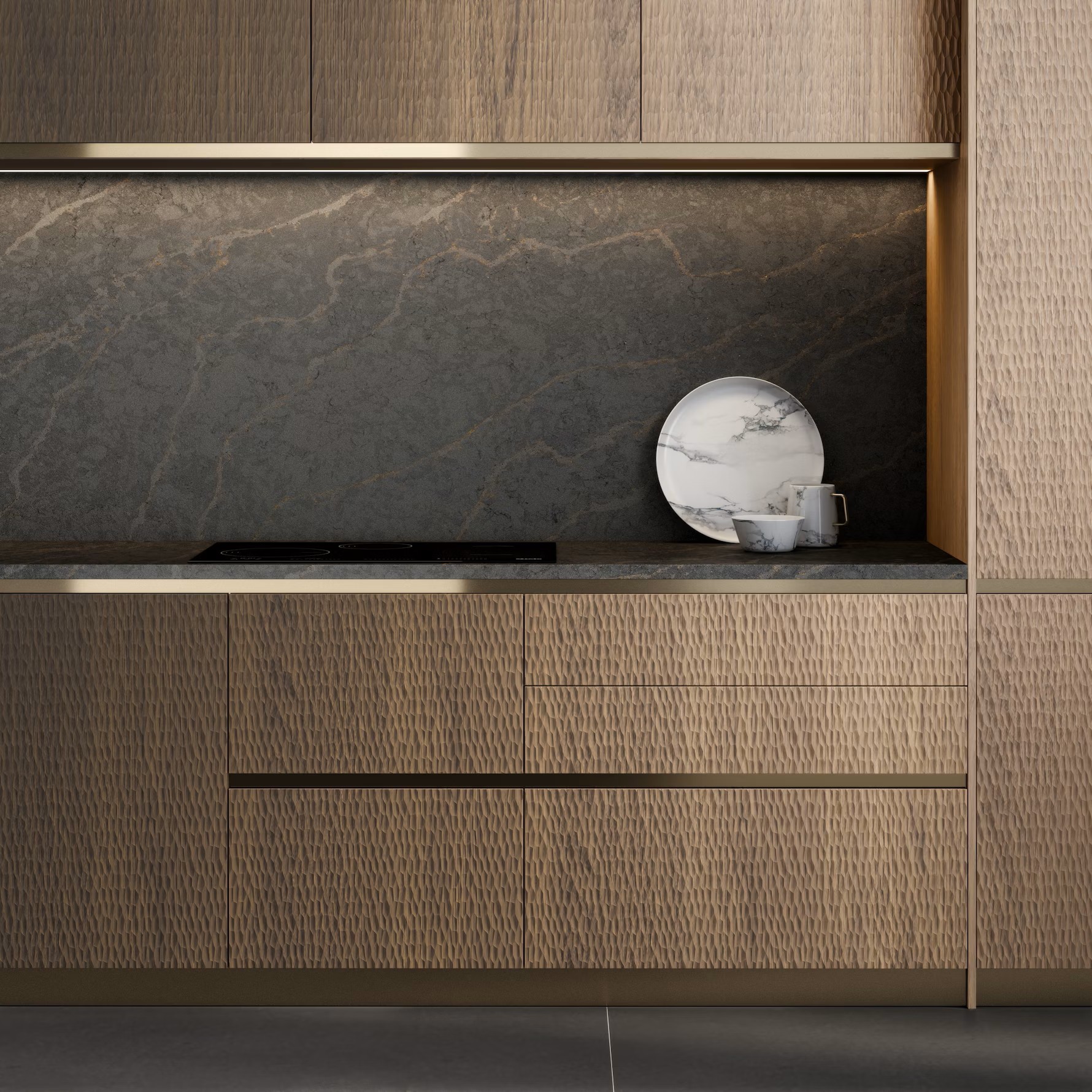 Réalisation n°4 du plan de travail Bohemian Flame en Quartz Silestone
