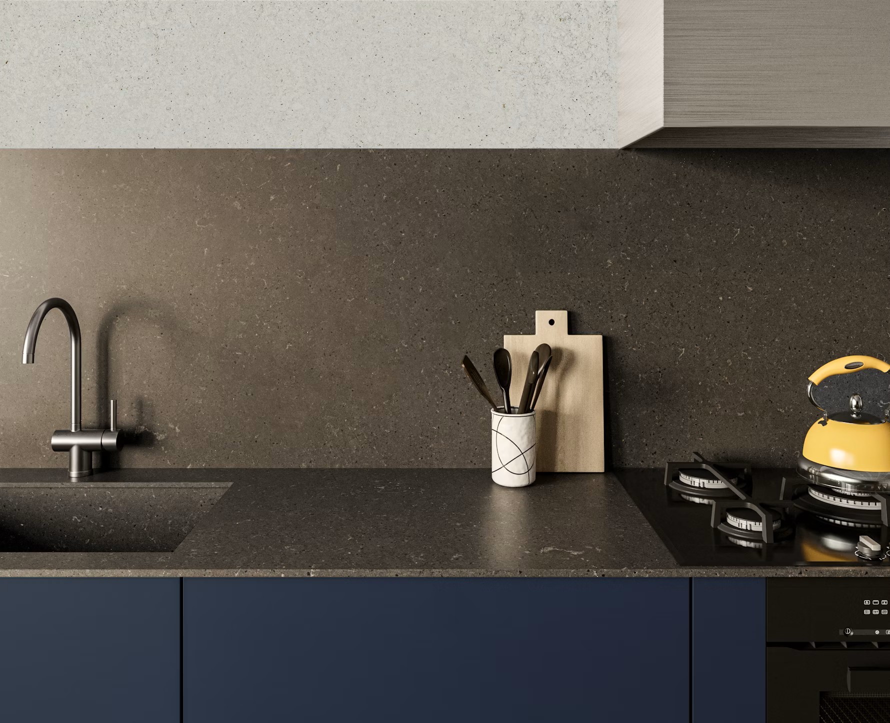 Réalisation n°1 du plan de travail Brass Relish en Quartz Silestone