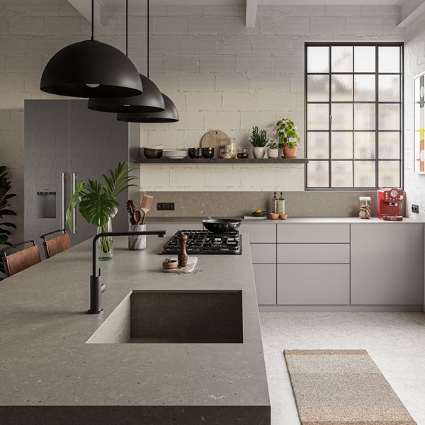 Réalisation n°5 du plan de travail Brass Relish en Quartz Silestone