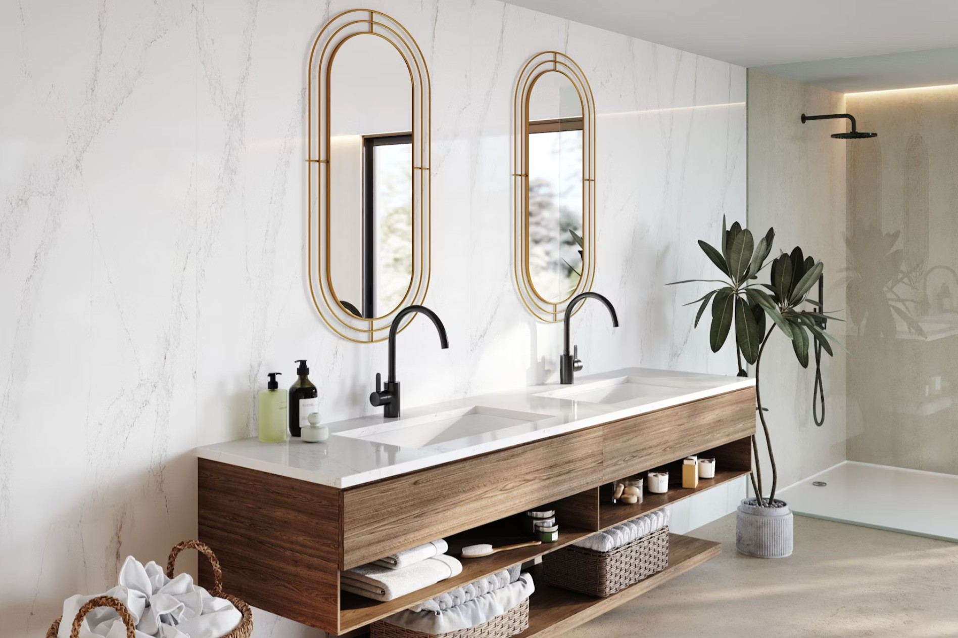 Réalisation n°1 du plan de travail Bronze Rivers en Quartz Silestone