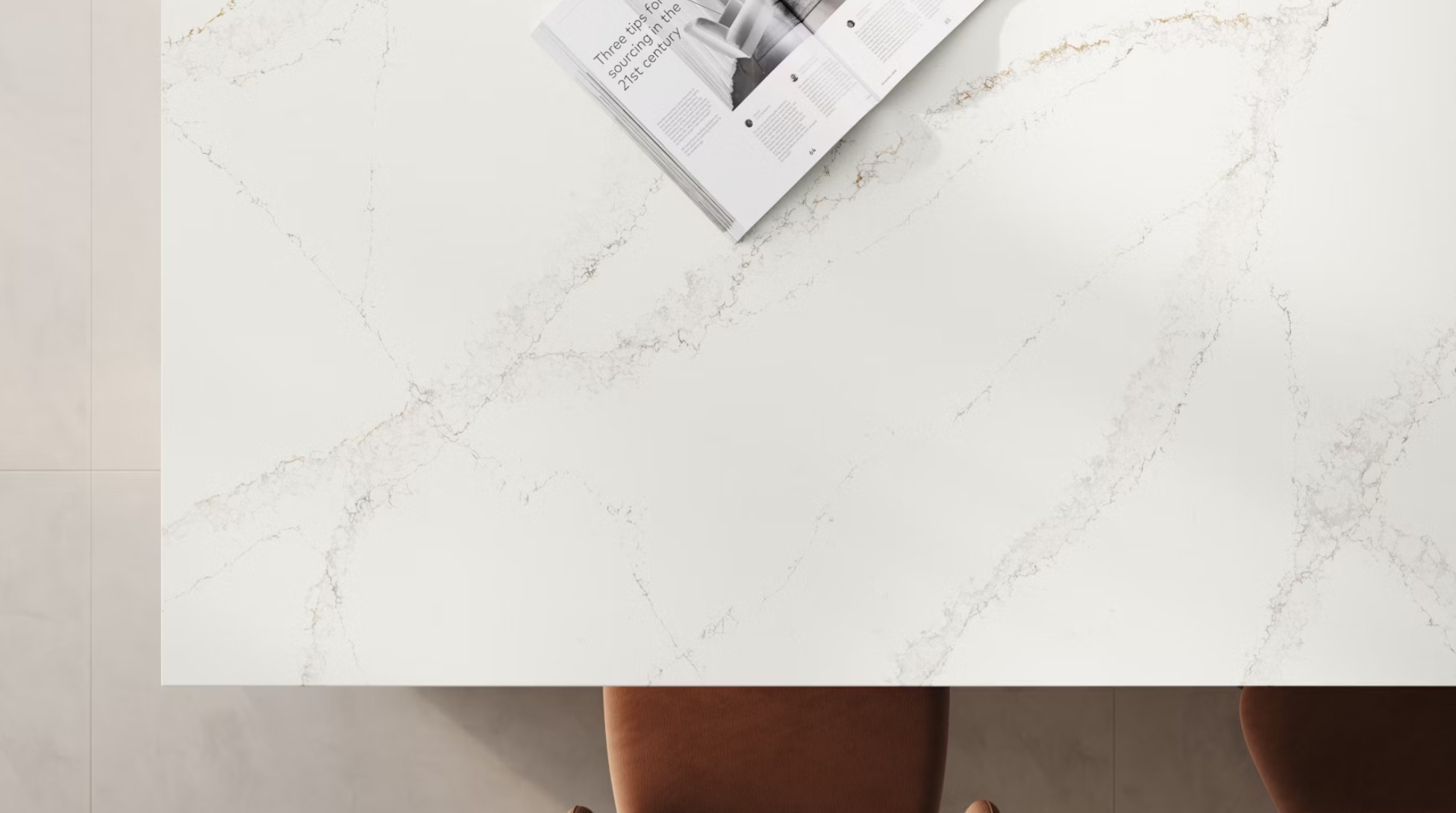Réalisation n°2 du plan de travail Bronze Rivers en Quartz Silestone