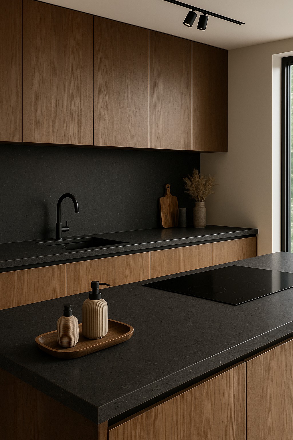 Réalisation n°1 du plan de travail Cinder Craze en Quartz Silestone
