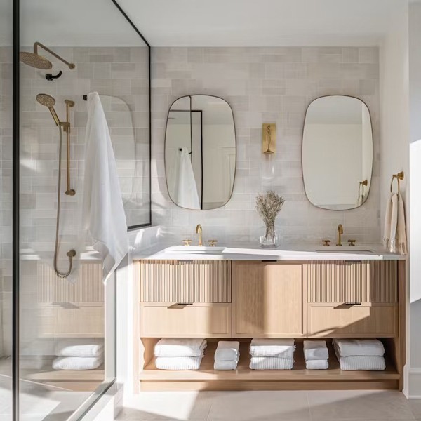 Réalisation n°10 du plan de travail Eternal Calacatta Gold en Quartz Silestone