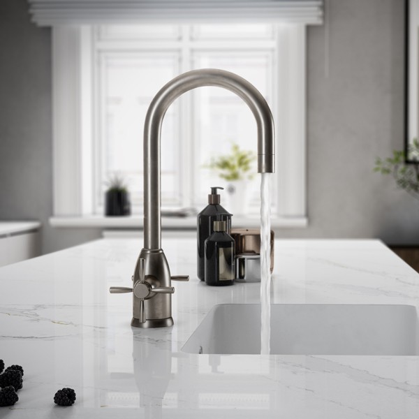 Réalisation n°5 du plan de travail Eternal Calacatta Gold en Quartz Silestone