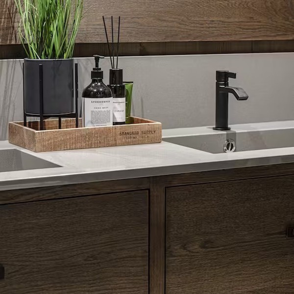Réalisation n°1 du plan de travail Gris Expo en Quartz Silestone