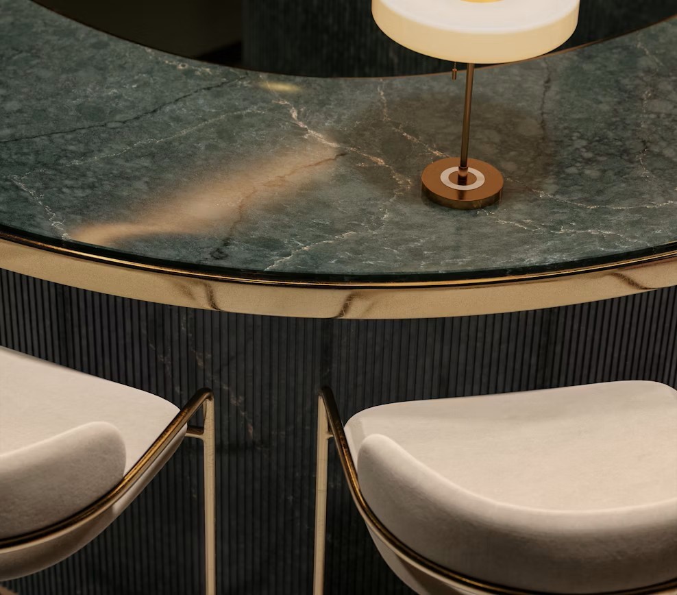 Réalisation n°8 du plan de travail Jardin Emerald en Quartz Silestone