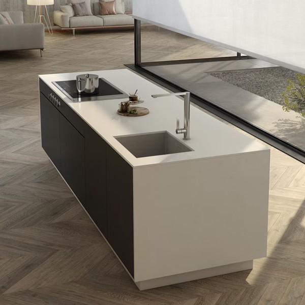 Réalisation n°1 du plan de travail Miami Vena en Quartz Silestone