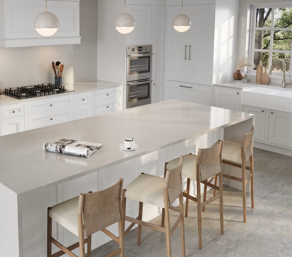 Réalisation n°3 du plan de travail Motion Grey en Quartz Silestone