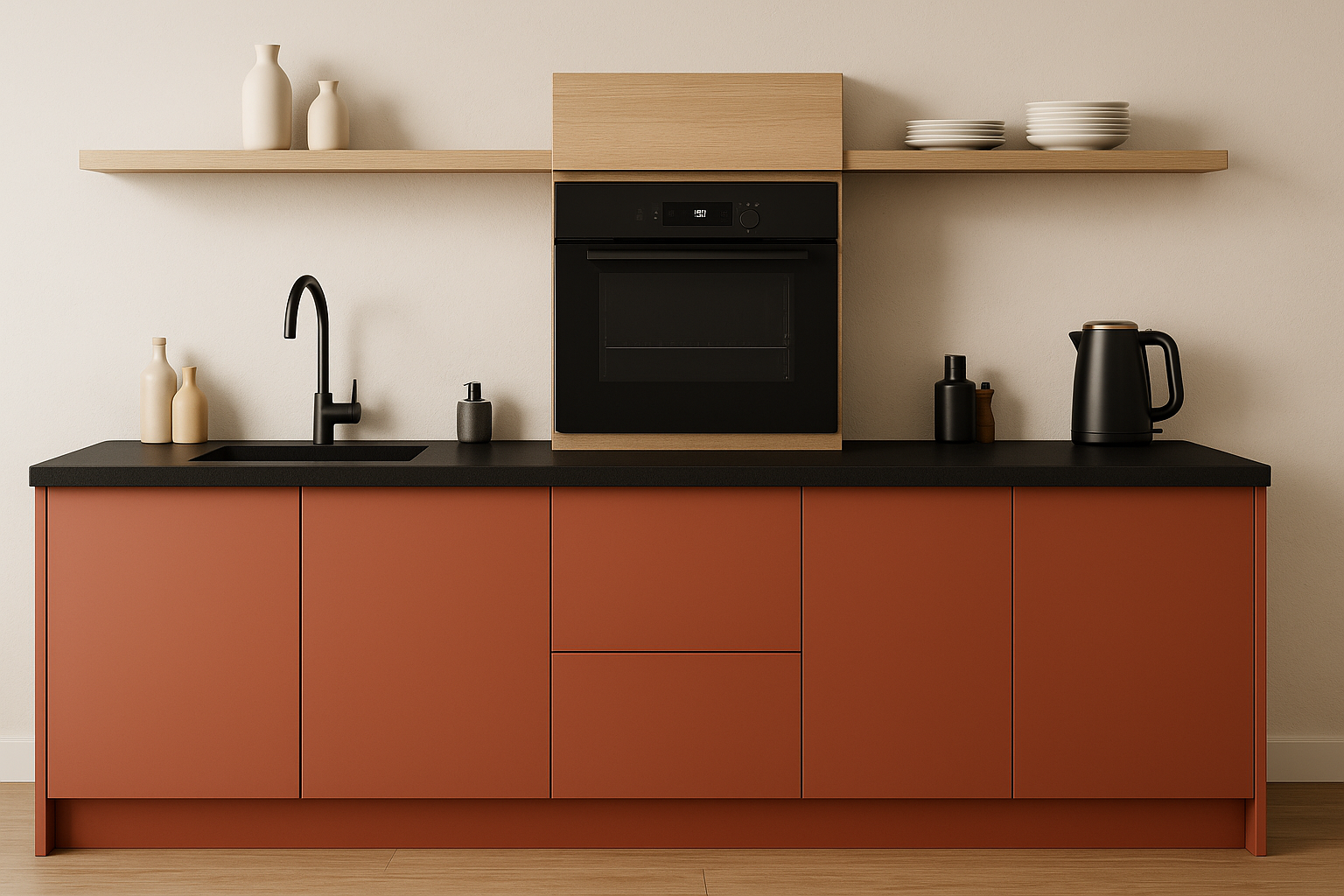 Réalisation n°1 du plan de travail Night Tebas 18 en Quartz Silestone