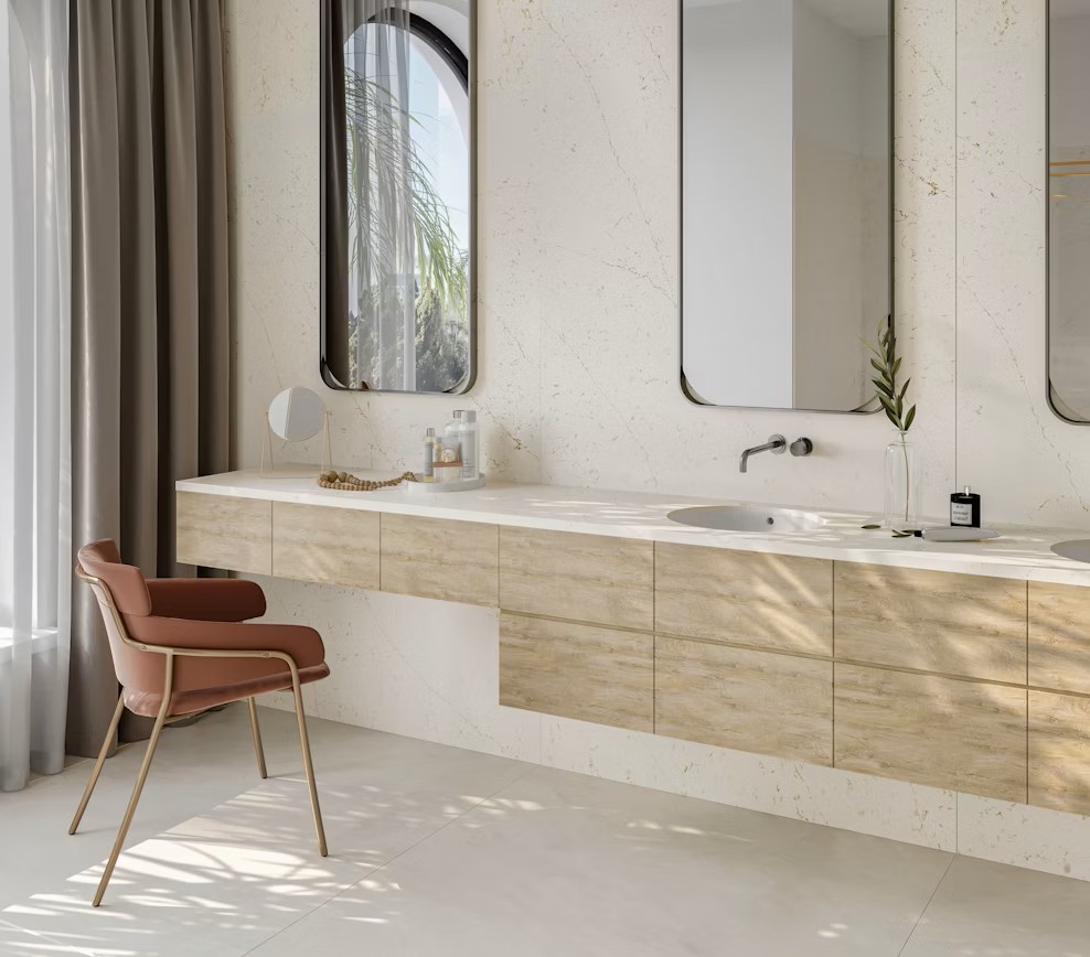 Réalisation n°4 du plan de travail Persian White en Quartz Silestone