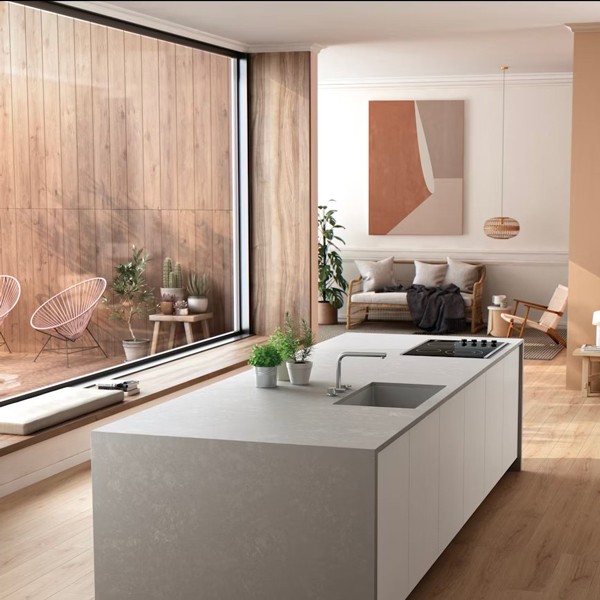 Réalisation n°1 du plan de travail Poblenou en Quartz Silestone