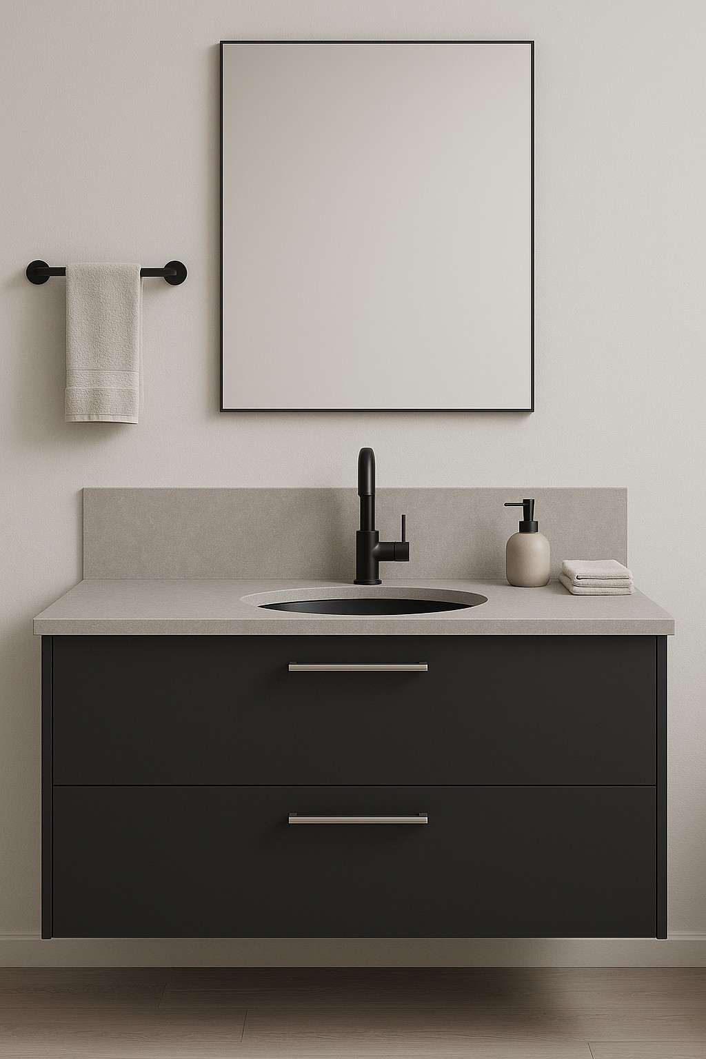 Réalisation n°3 du plan de travail Poblenou en Quartz Silestone
