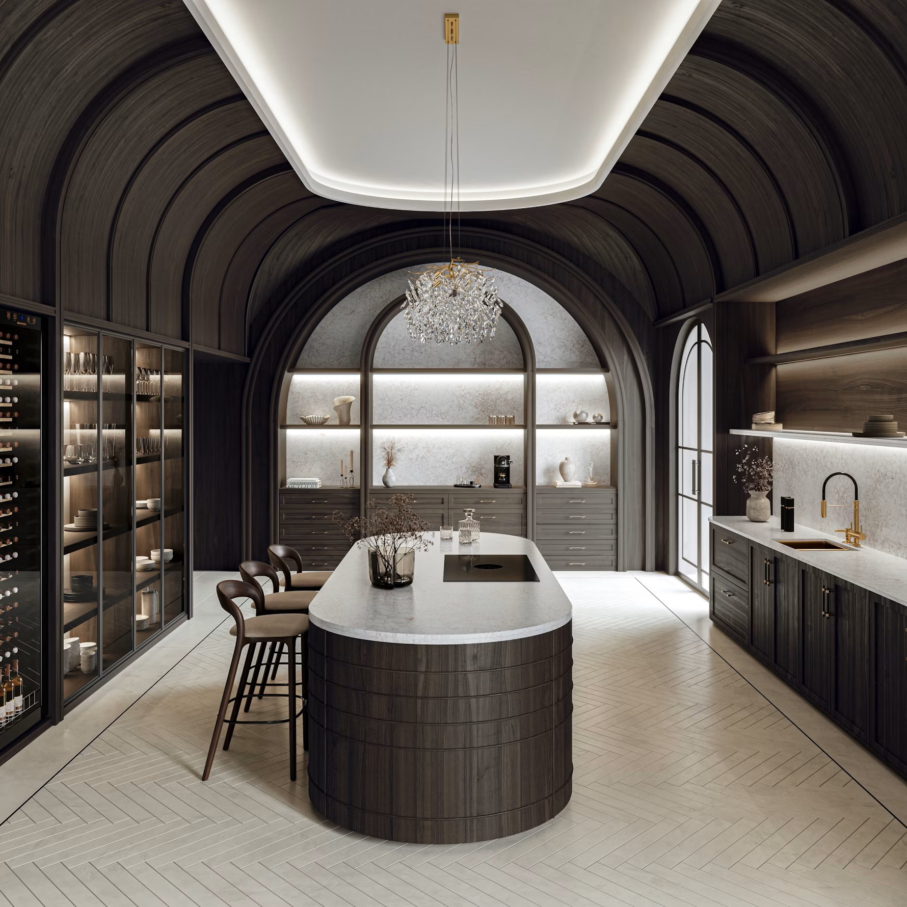 Réalisation n°5 du plan de travail Rivière Rose en Quartz Silestone