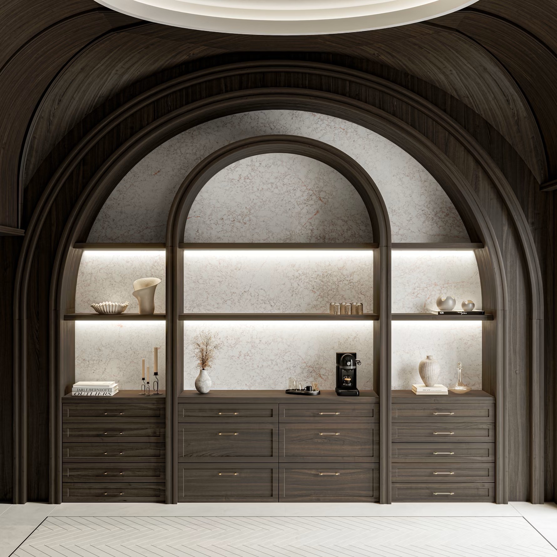 Réalisation n°7 du plan de travail Rivière Rose en Quartz Silestone