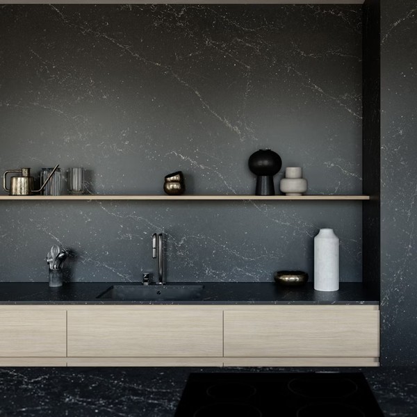 Réalisation n°3 du plan de travail Romantic Ash en Quartz Silestone