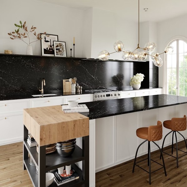 Réalisation n°4 du plan de travail Romantic Ash en Quartz Silestone