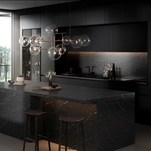 Réalisation n°6 du plan de travail Romantic Ash en Quartz Silestone