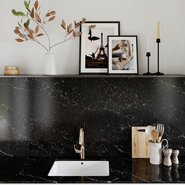 Réalisation n°7 du plan de travail Romantic Ash en Quartz Silestone