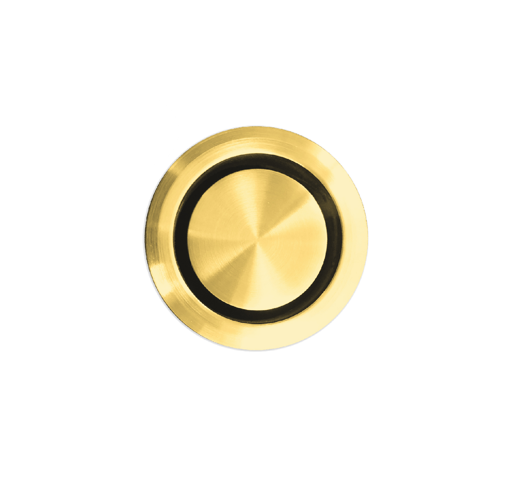 Trop plein rond - GOLD - inox massif - 35 mm